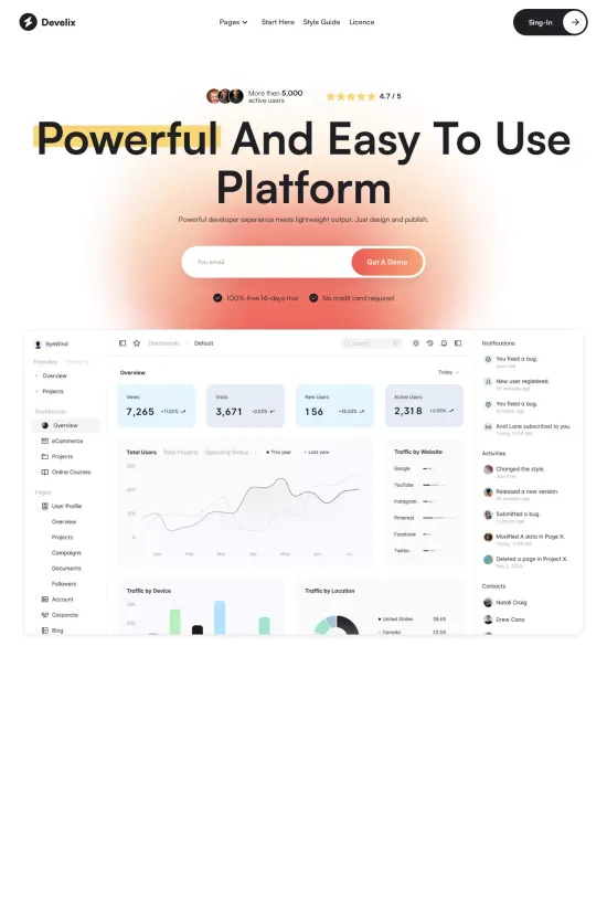Technology Modern Peach Webflow website template
