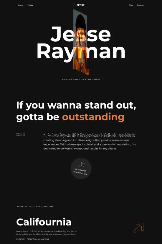 Professional UI UX Services Black Minimalist Webflow Website Template