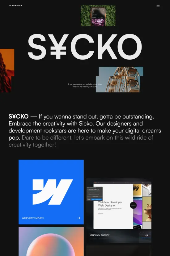 Sharp Black and White Minimalistic Webflow website template