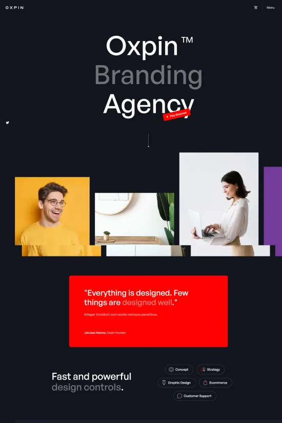 Modern Monochrome Webflow website template