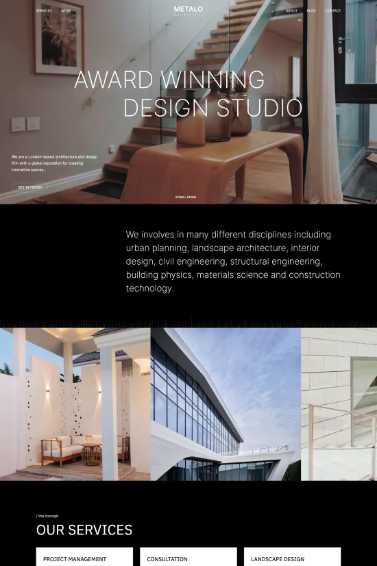 Elegant Black Minimalistic Webflow website template