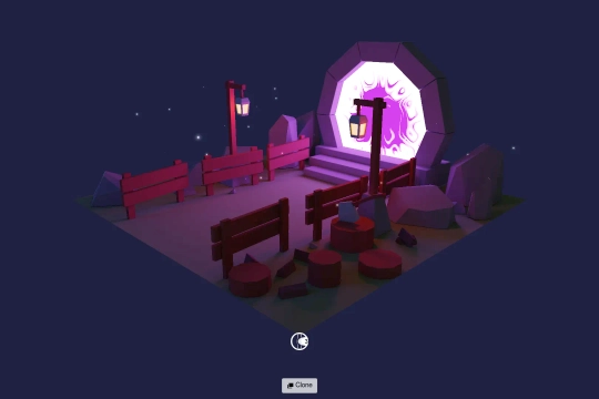 GLSL visual effects Webflow cloneable