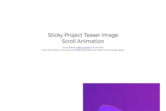 Sticky Image Scroll Effect Webflow cloneable