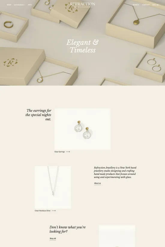 Sophisticated Gold Jewelry E-Commerce Webflow website template