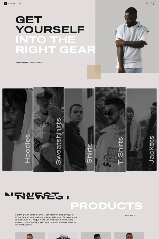 Modern Clothing Monochrome Retail Webflow website template