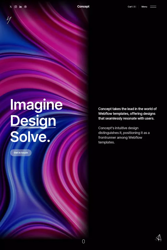 Creative Dark Modern Design Studio Webflow Website Template