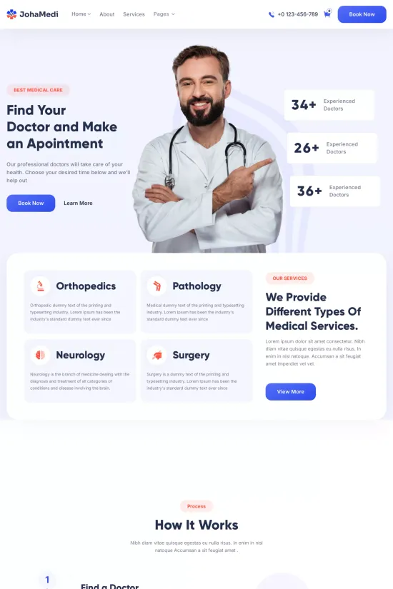 Health Care Clean Webflow website template