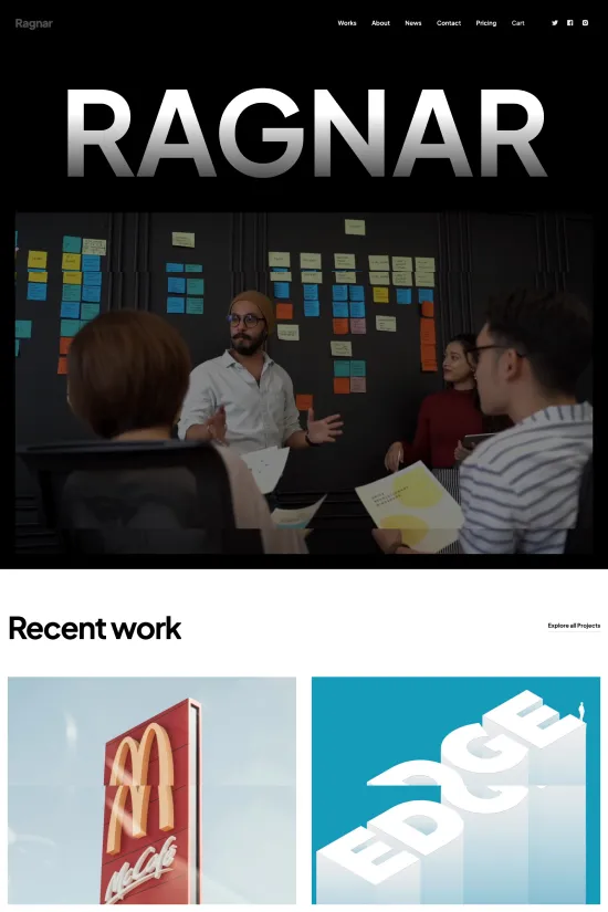 Contemporary Black Professional Webflow website template