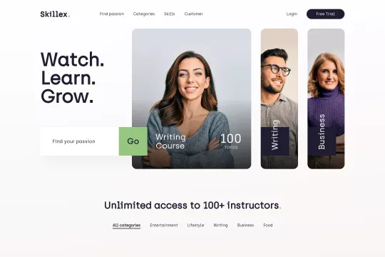 Online Learning Platform Template Webflow cloneable