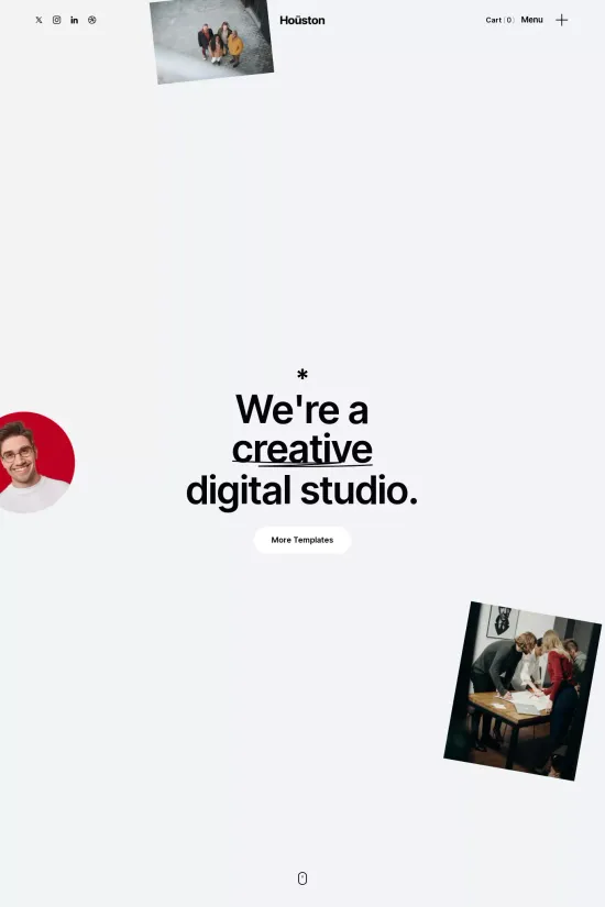 SaaS Designer Portfolio Webflow website template