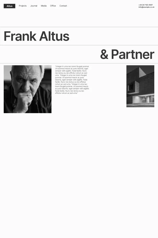 Architect Light Minimalist Webflow Website Template