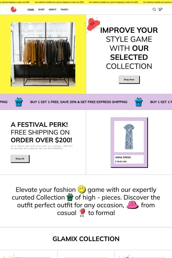 Contemporary Neon Pink Fashion Webflow website template