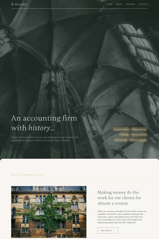 Tax Advisor Green Modern Webflow Website Template
