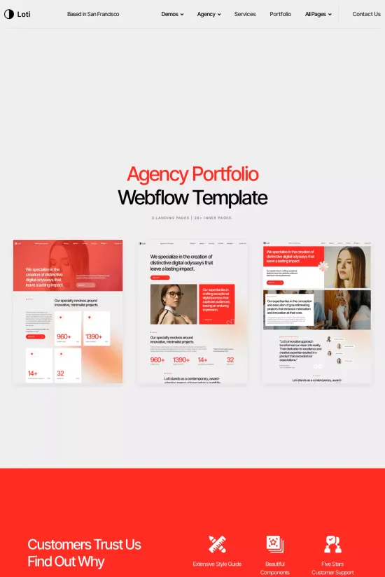Creative Red Agency Webflow Website Template
