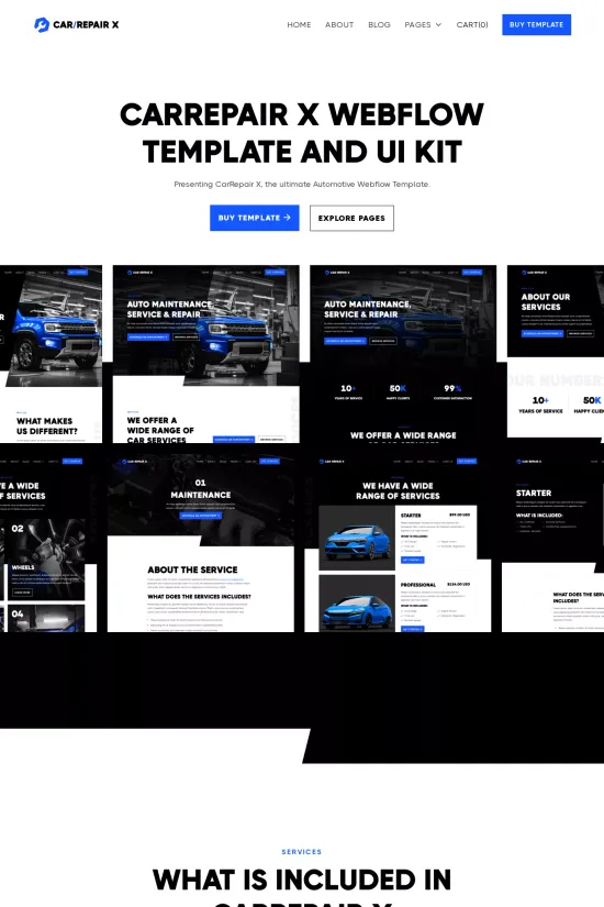 Auto Services Bold Modern Webflow Website Template